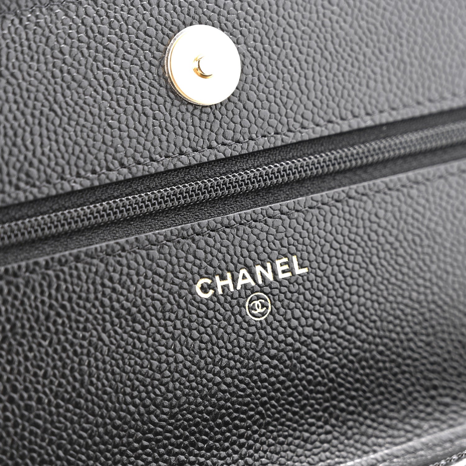Chanel Caviar Quilted Miss Coco Wallet On Chain WOC Black