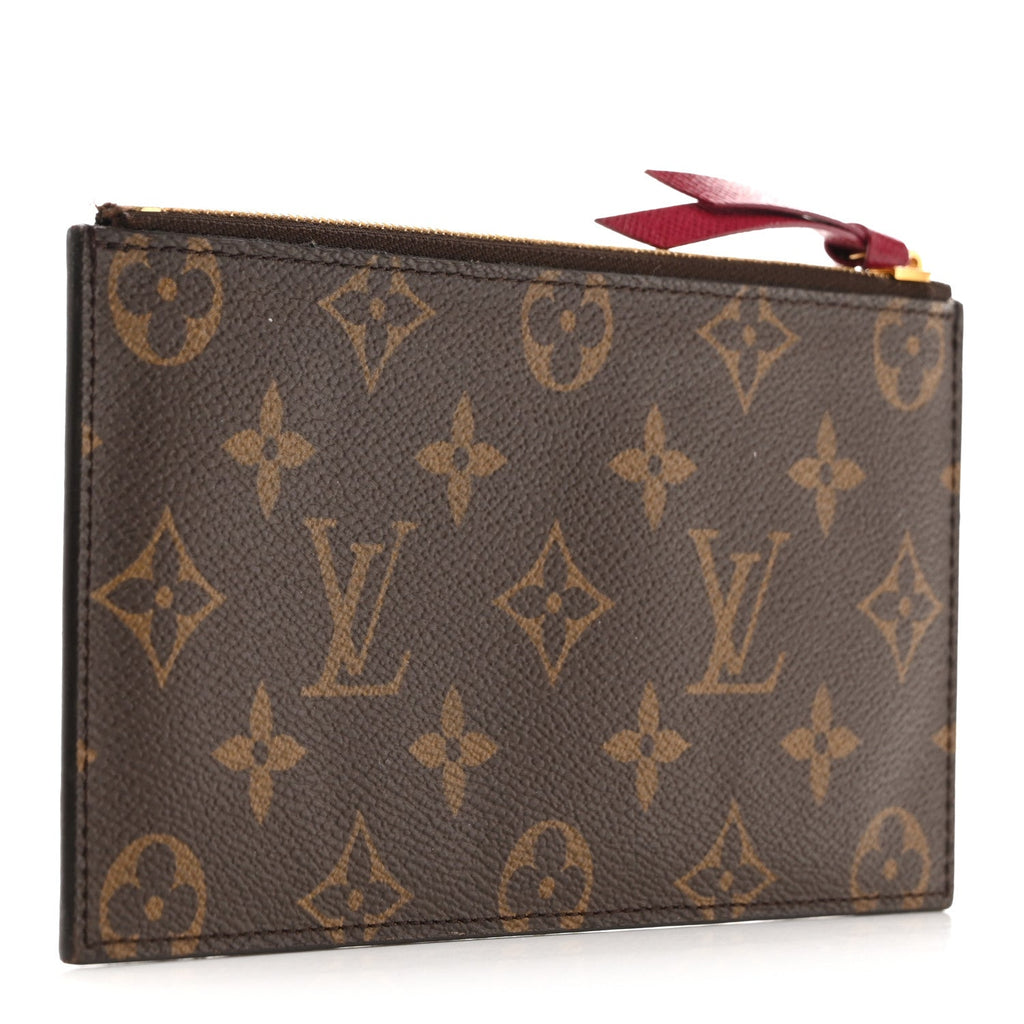 Louis Vuitton Monogram Felicie Chain Wallet Zippered Insert Fuchsia