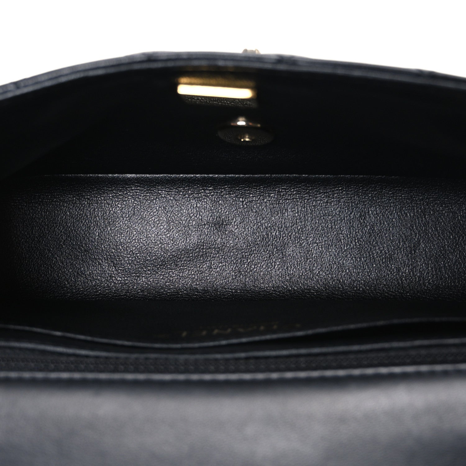 Chanel Lambskin Quilted Mini Rectangular Flap Black