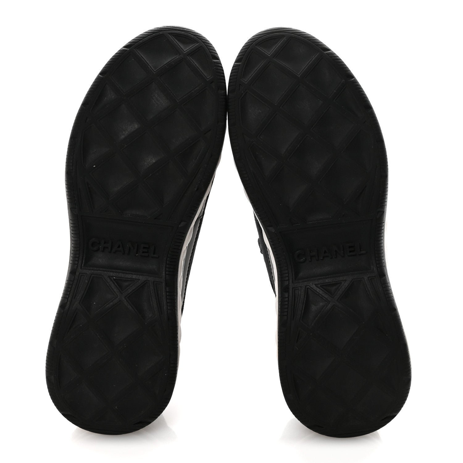 Chanel Velvet Calfskin Mixed Fibers CC Sneakers 36.5 Black