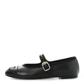 Lambskin Mary Jane Flats 37 Black