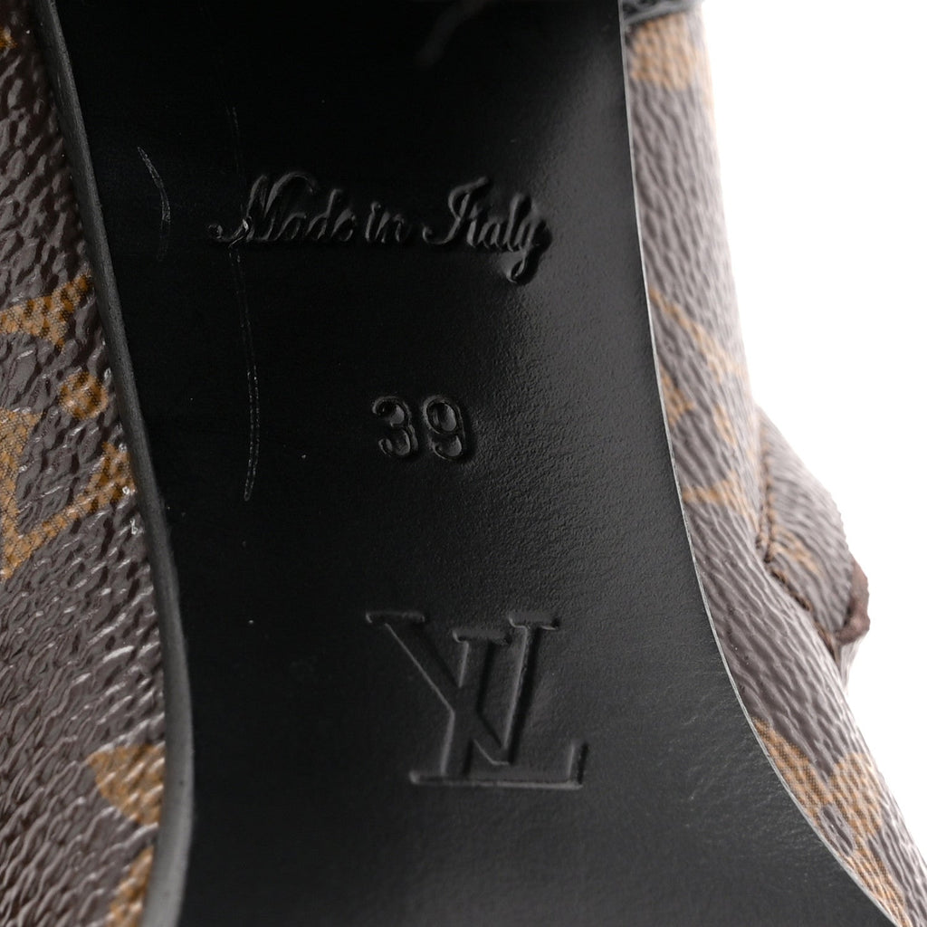 Louis Vuitton Patent Calfskin Monogram Star Trail Ankle Boots 39 Black