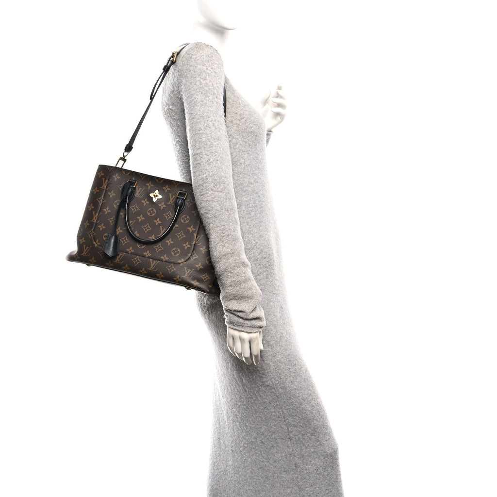 Louis Vuitton Monogram Flower Tote Black
