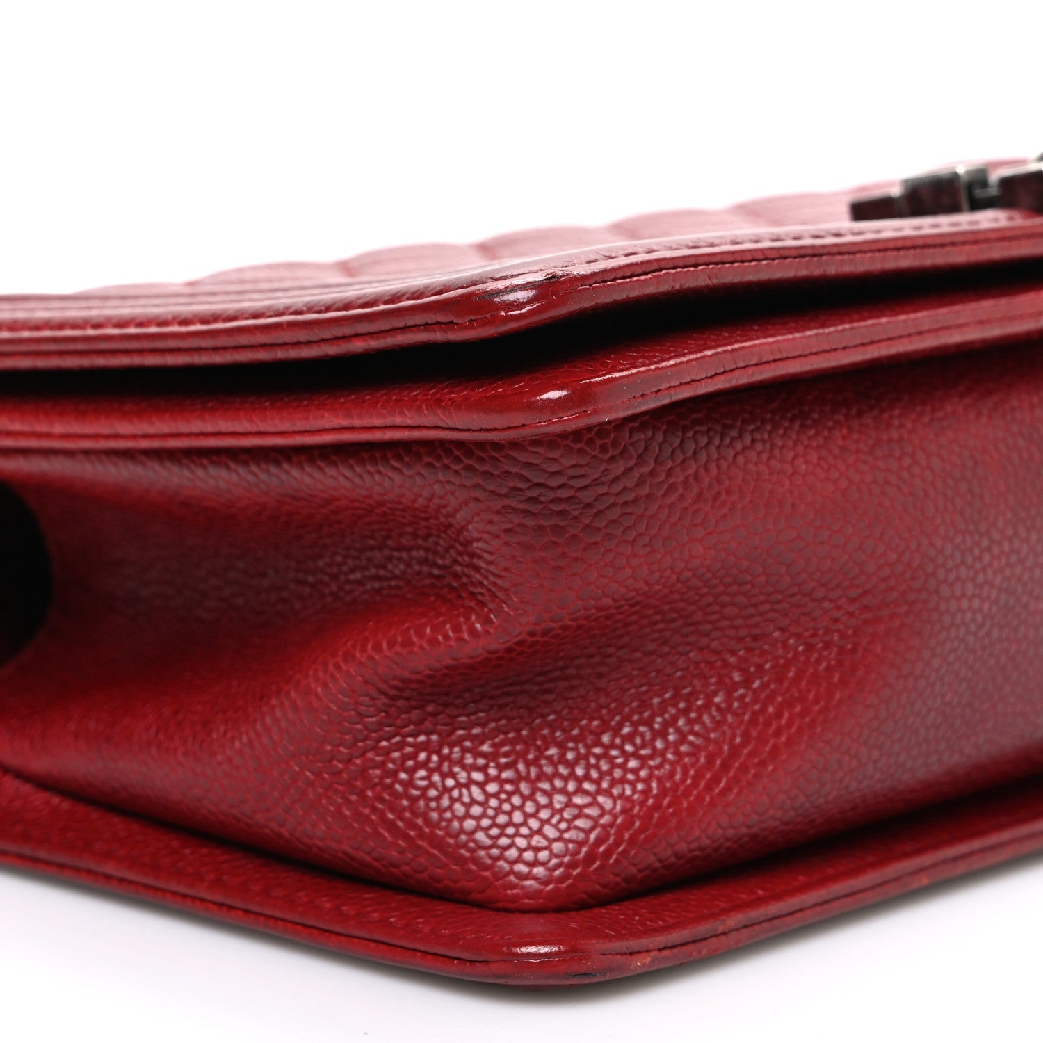 Chanel Caviar Quilted Medium Boy Flap Dark Red