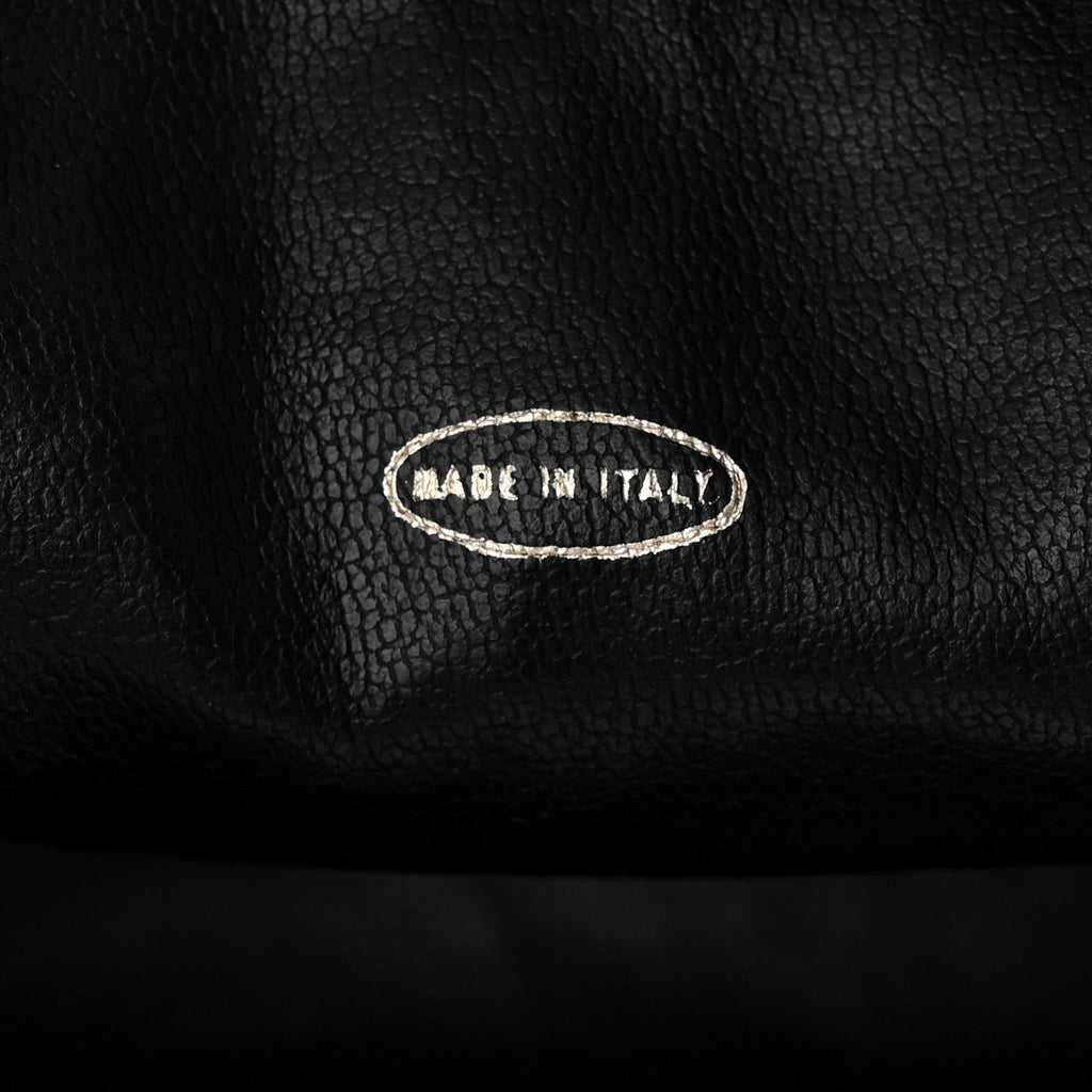 Chanel Grained Calfskin Quilted Drawstring Bucket Bag Black