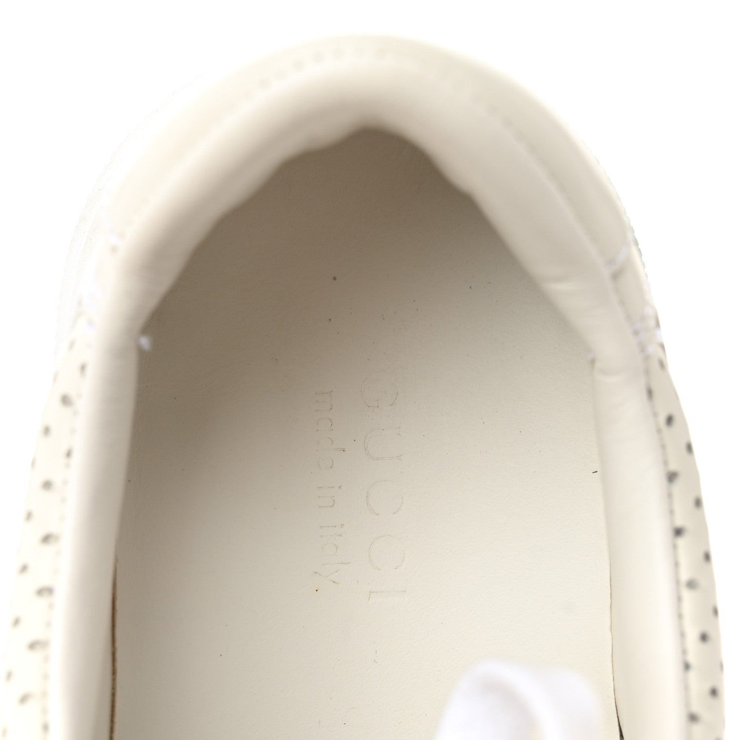 Gucci Calfskin GG Tennis Embossed Perforated Womens Platform 55mm Sneakers 37 Great White