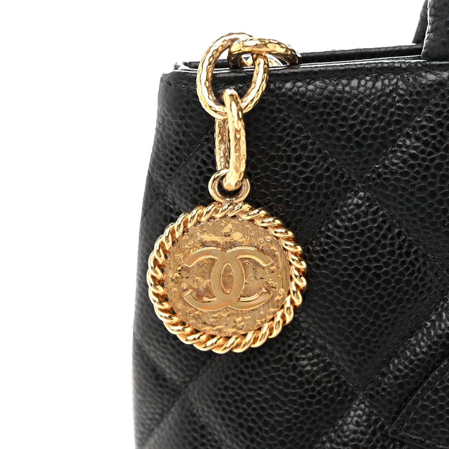 Chanel Caviar Quilted Medallion Tote Black