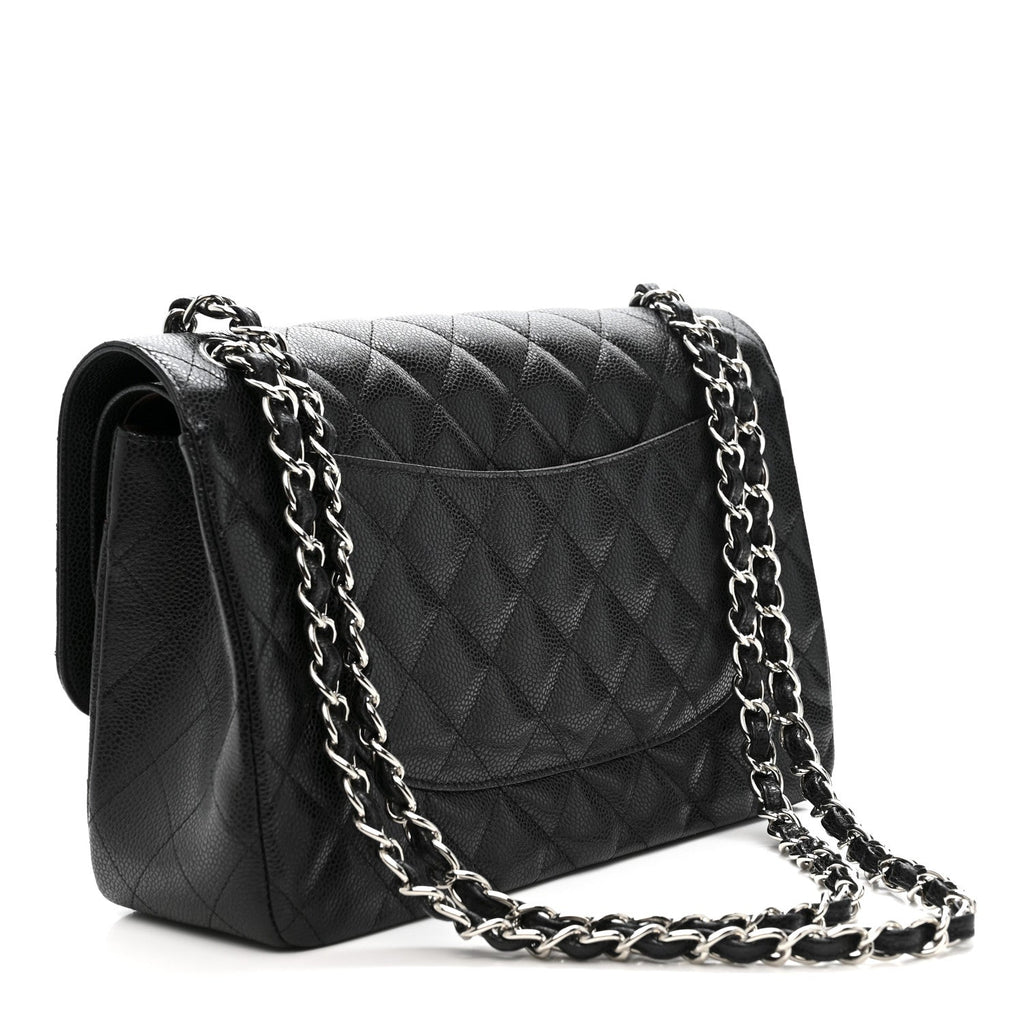 Chanel Caviar Quilted Jumbo Double Flap Black