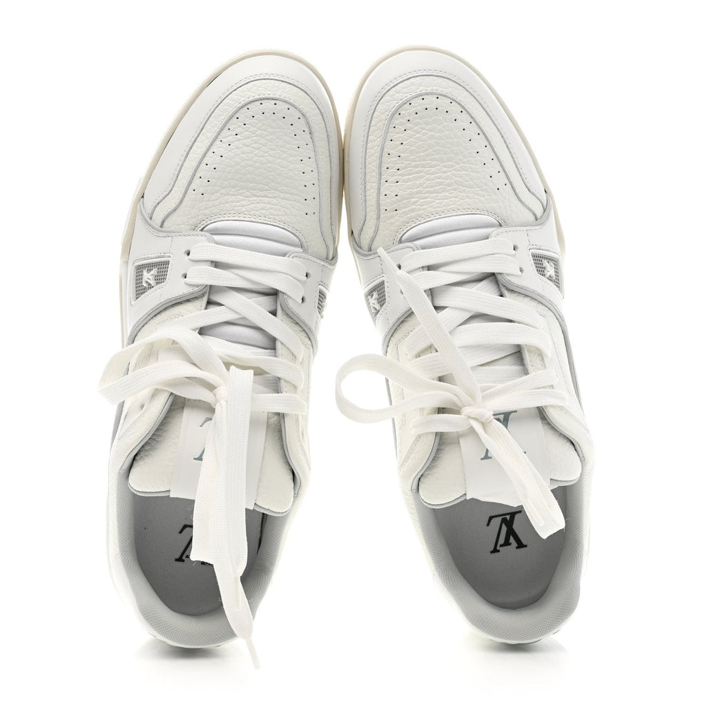 Louis Vuitton Calfskin Mens LV Trainer Sneakers 9 White