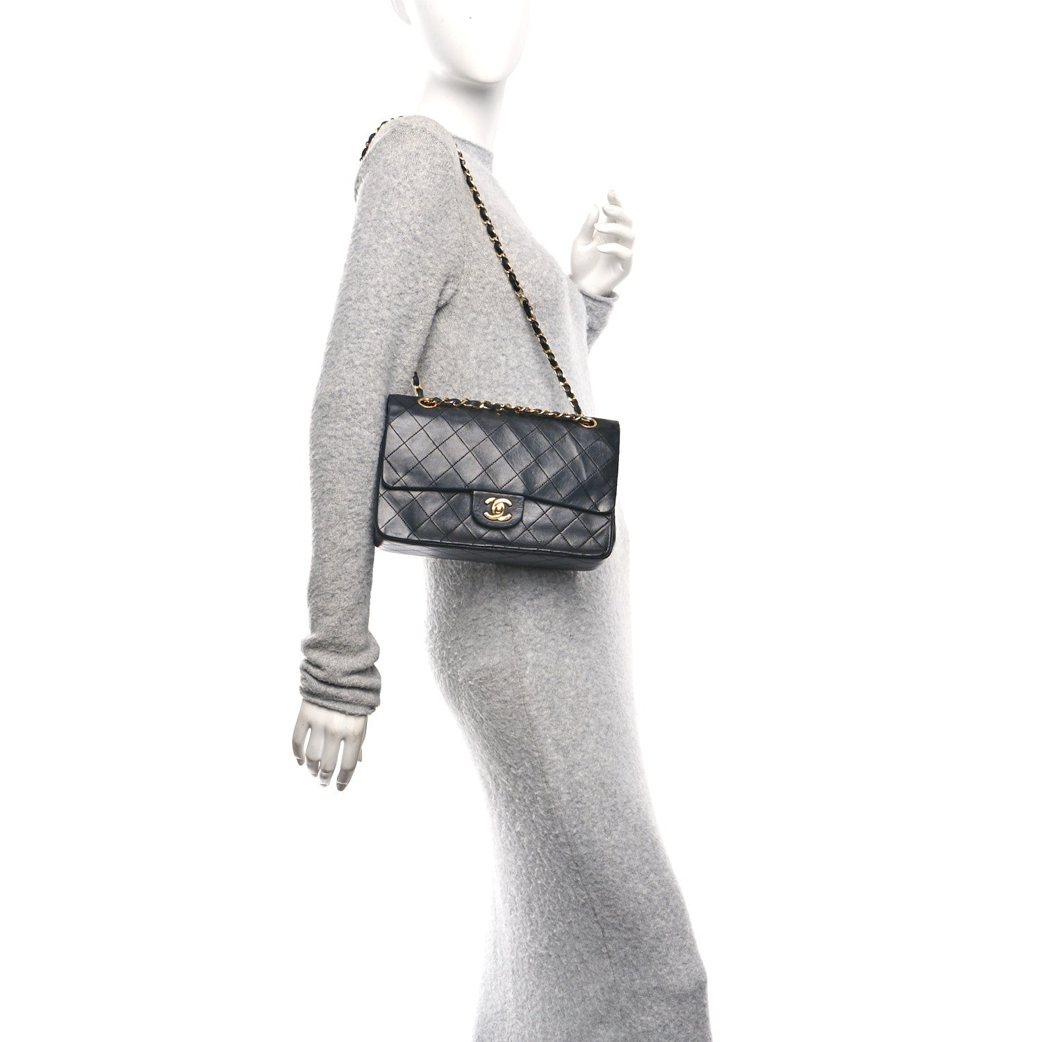 Chanel Lambskin Quilted Small Double Flap Black