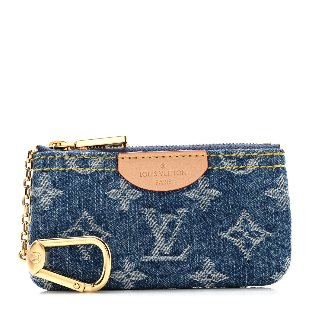 Louis Vuitton Monogram Denim Key Pouch Denim Blue