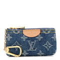 Louis Vuitton Monogram Denim Key Pouch Denim Blue