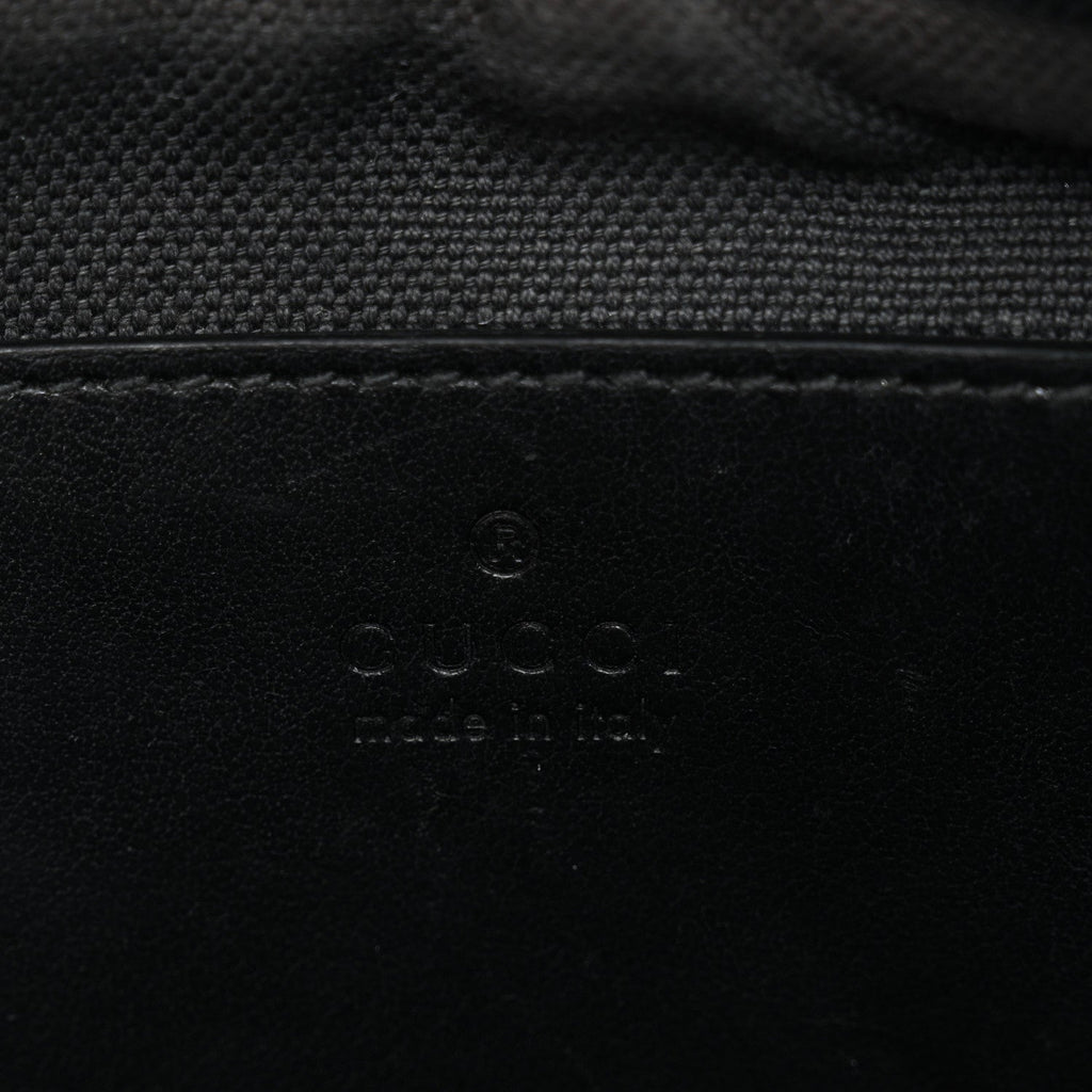 Gucci Calfskin Matelasse Monochrome Small GG Marmont Chain Shoulder Bag Black