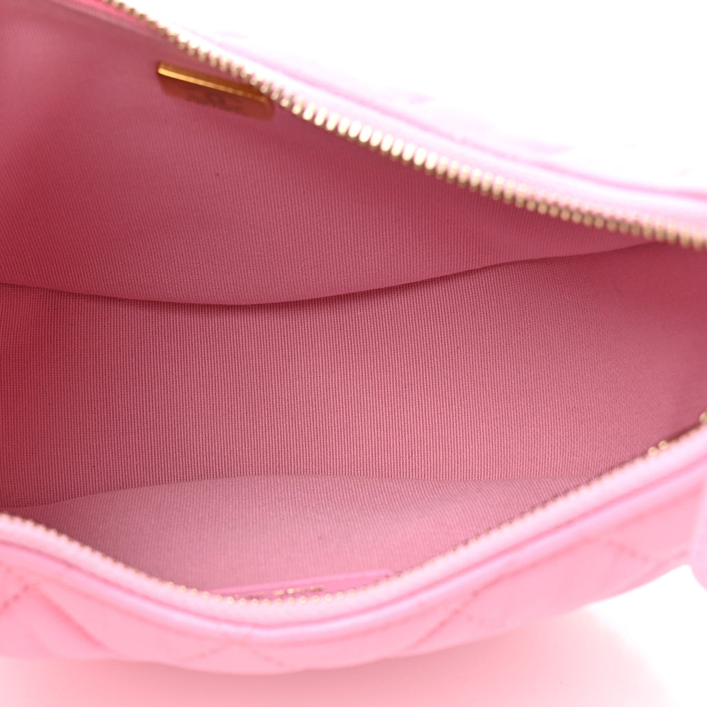 Chanel Lambskin Quilted Small Hobo Bag Pink