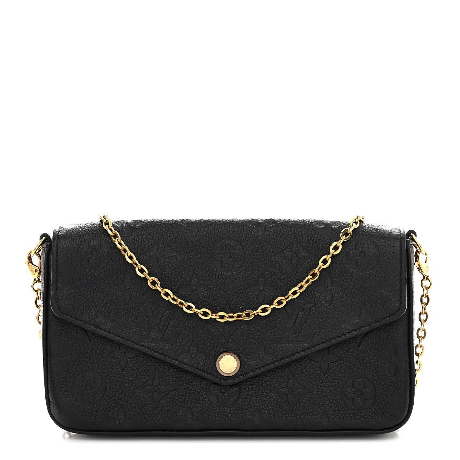 Louis Vuitton Empreinte Pochette Felicie Chain Wallet Black