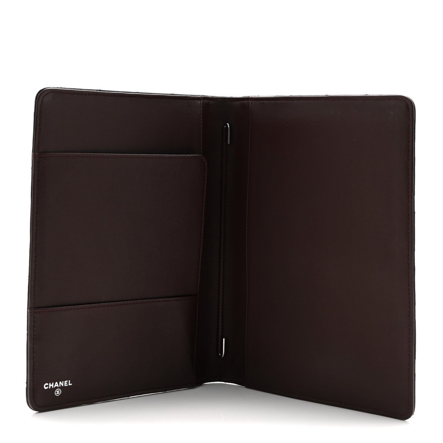 Lambskin Quilted Large Agenda Cover Black