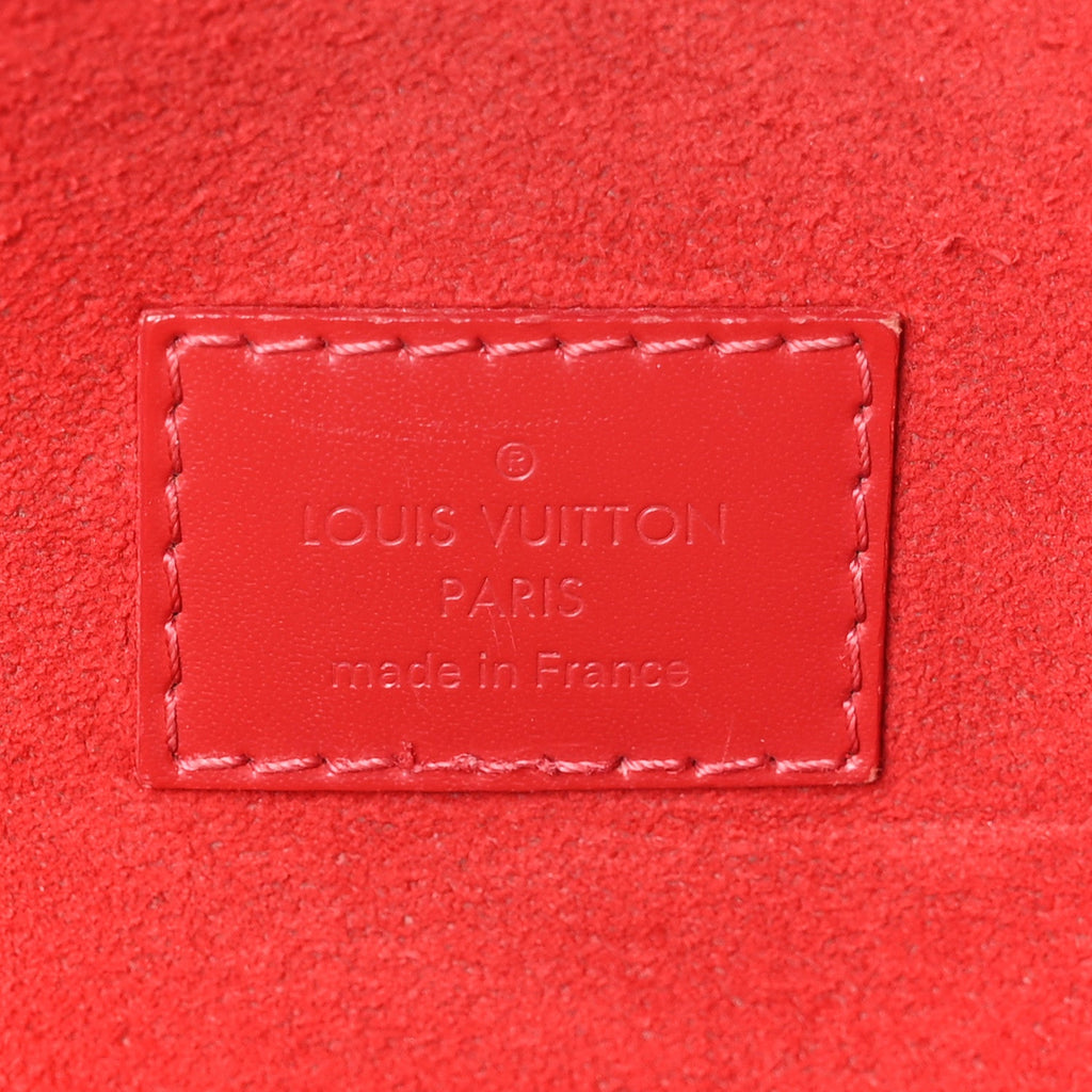 Louis Vuitton Damier Ebene Caissa Hobo Cherry