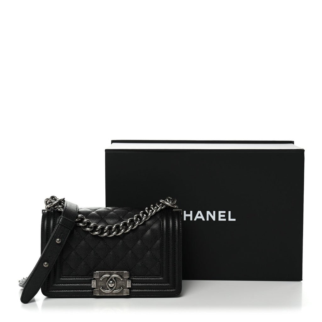 Chanel Caviar Quilted Small Boy Flap Black