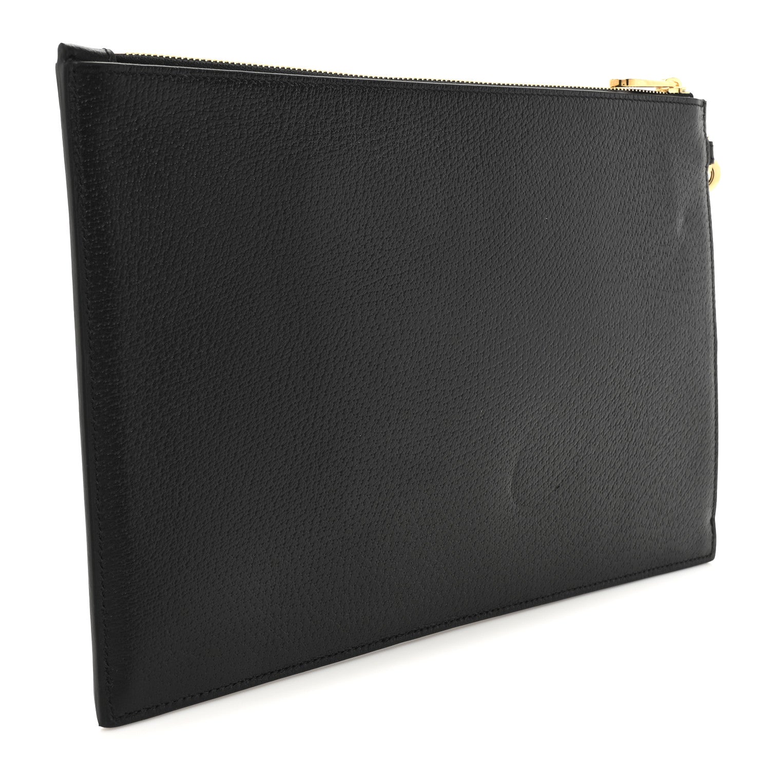 Gucci Calfskin Horsebit 1955 Wristlet Pouch Black
