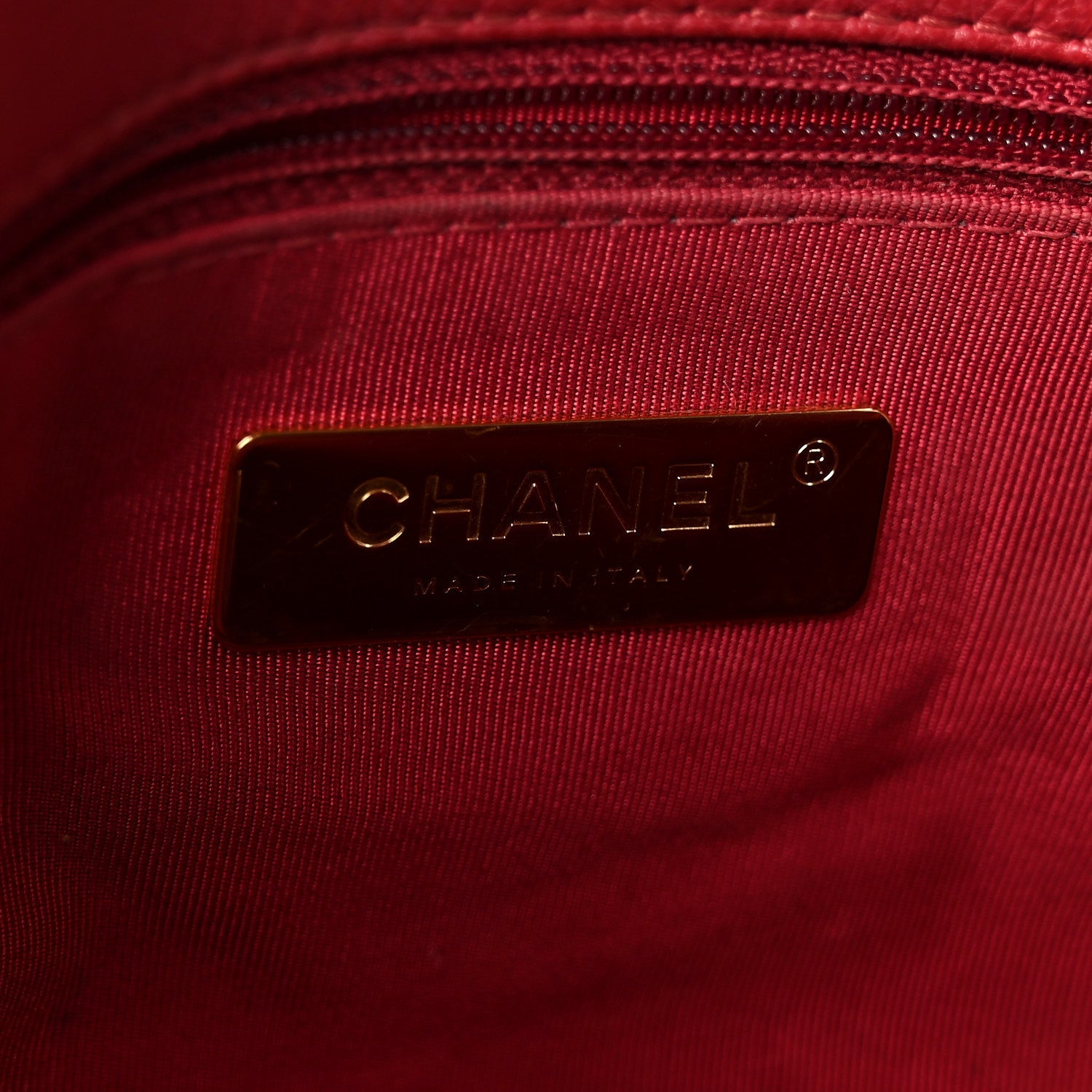 Chanel Goatskin Quilted Medium Chanel 19 Flap Red