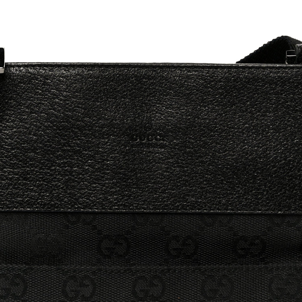 Gucci GG Monogram Messenger Crossbody Bag Black