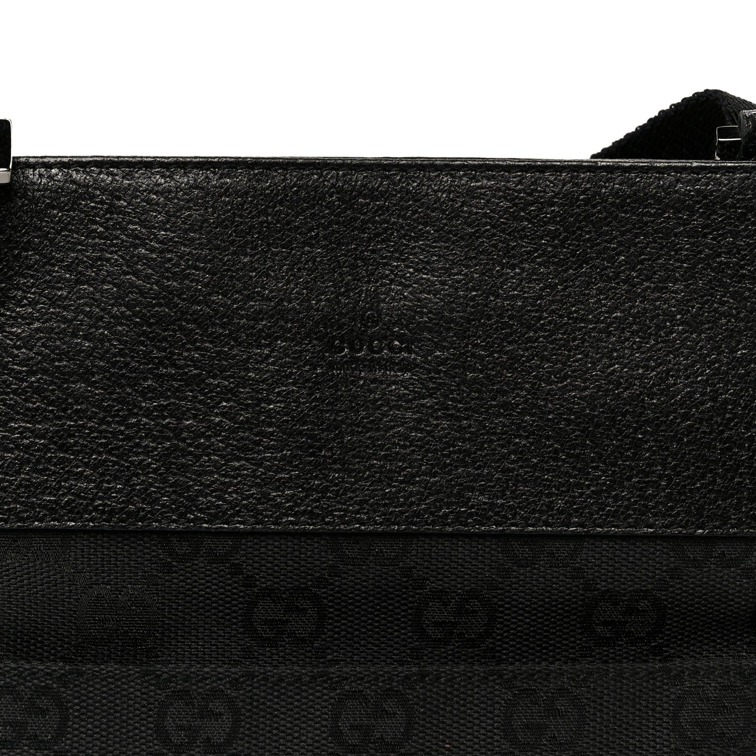Gucci GG Monogram Messenger Crossbody Bag Black