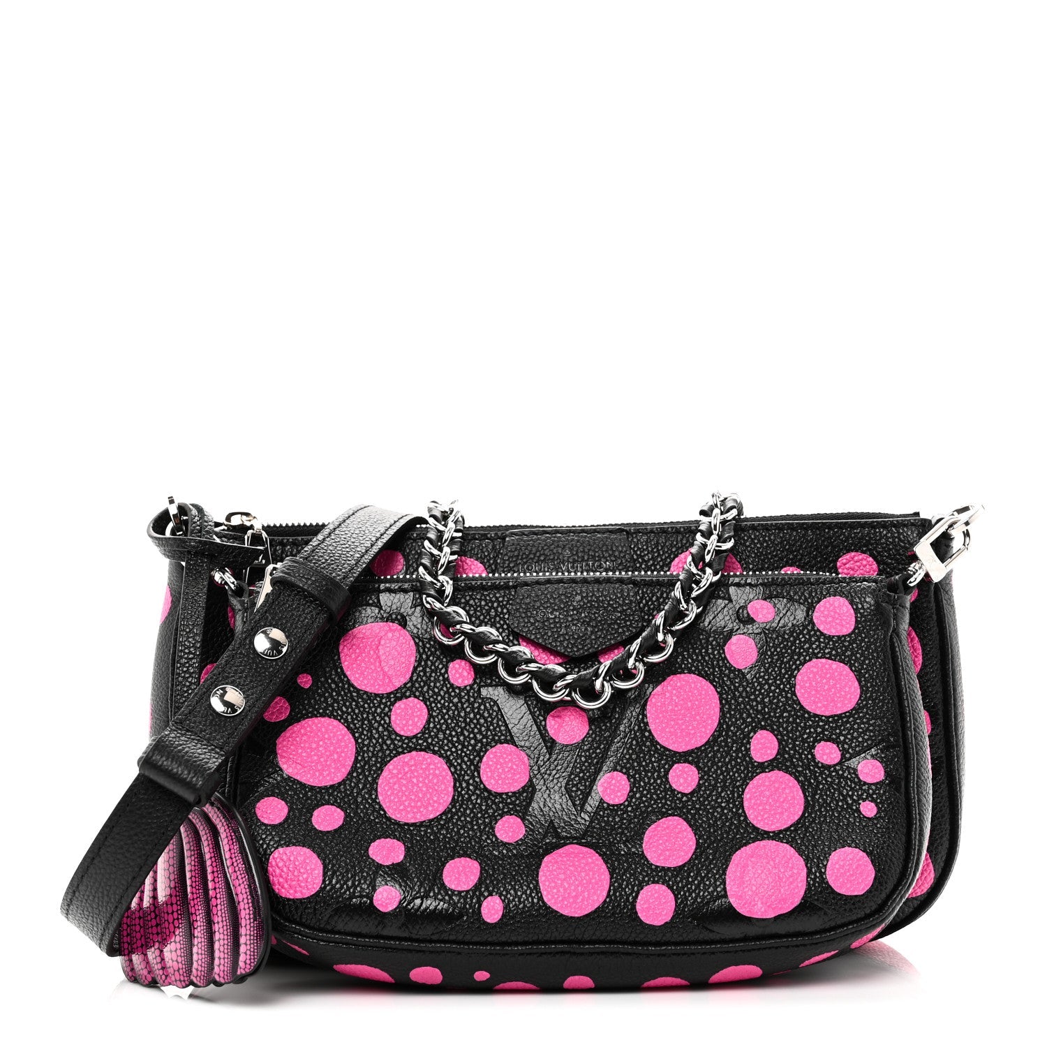 Louis Vuitton LV X YK Empreinte Multi Pochette Accessories Black Fuchsia