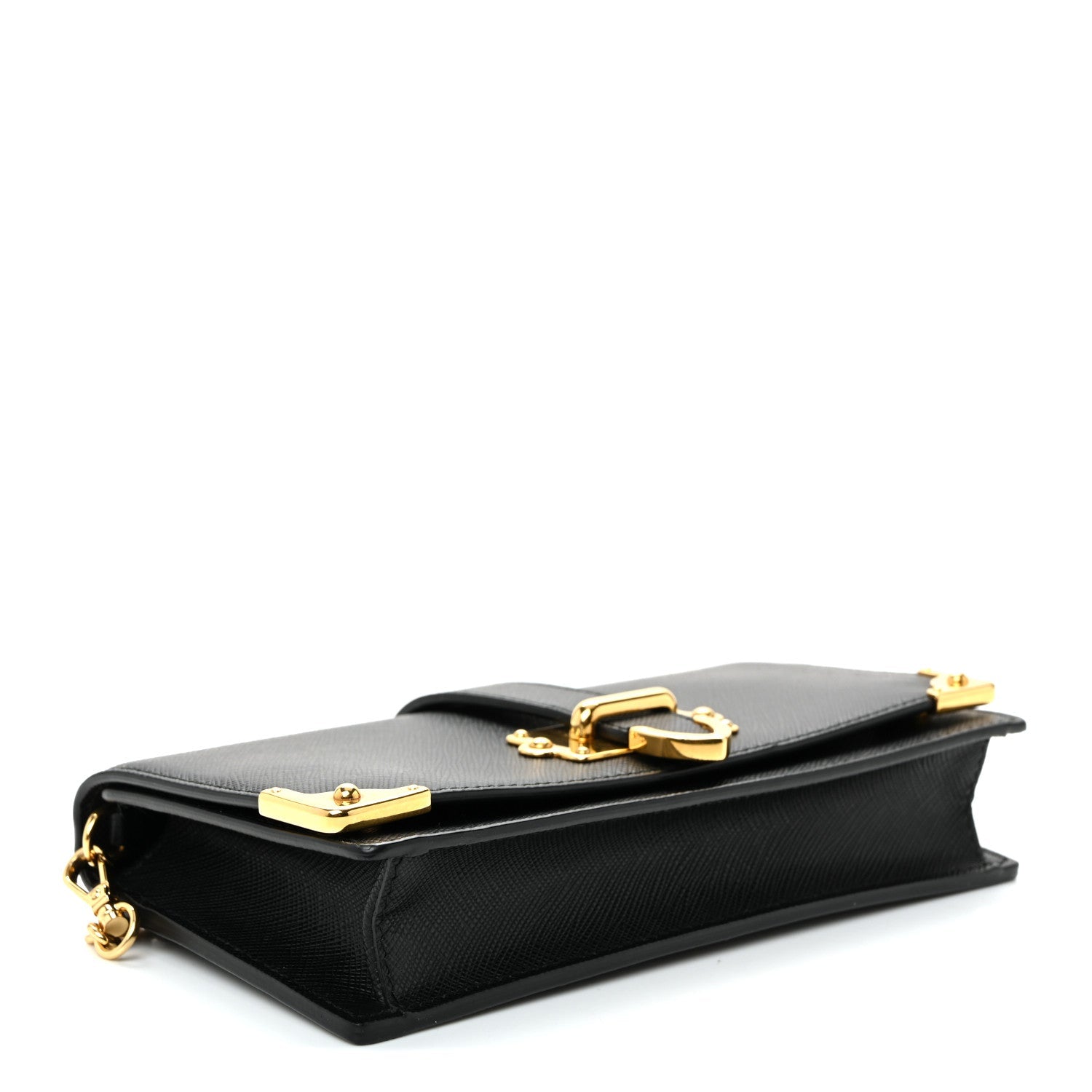 Prada Saffiano Cahier Mini Bag Black