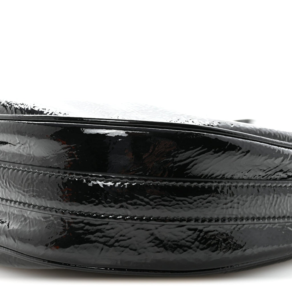 Prada Patent Naplak Arque Shoulder Bag Black