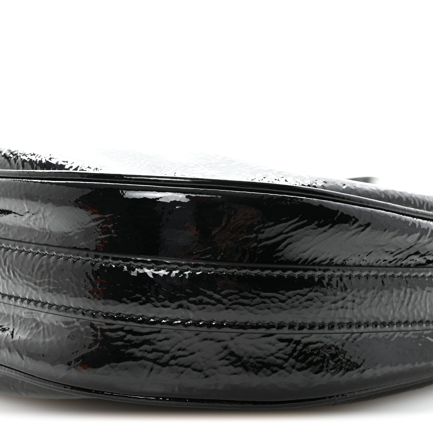 Prada Patent Naplak Arque Shoulder Bag Black