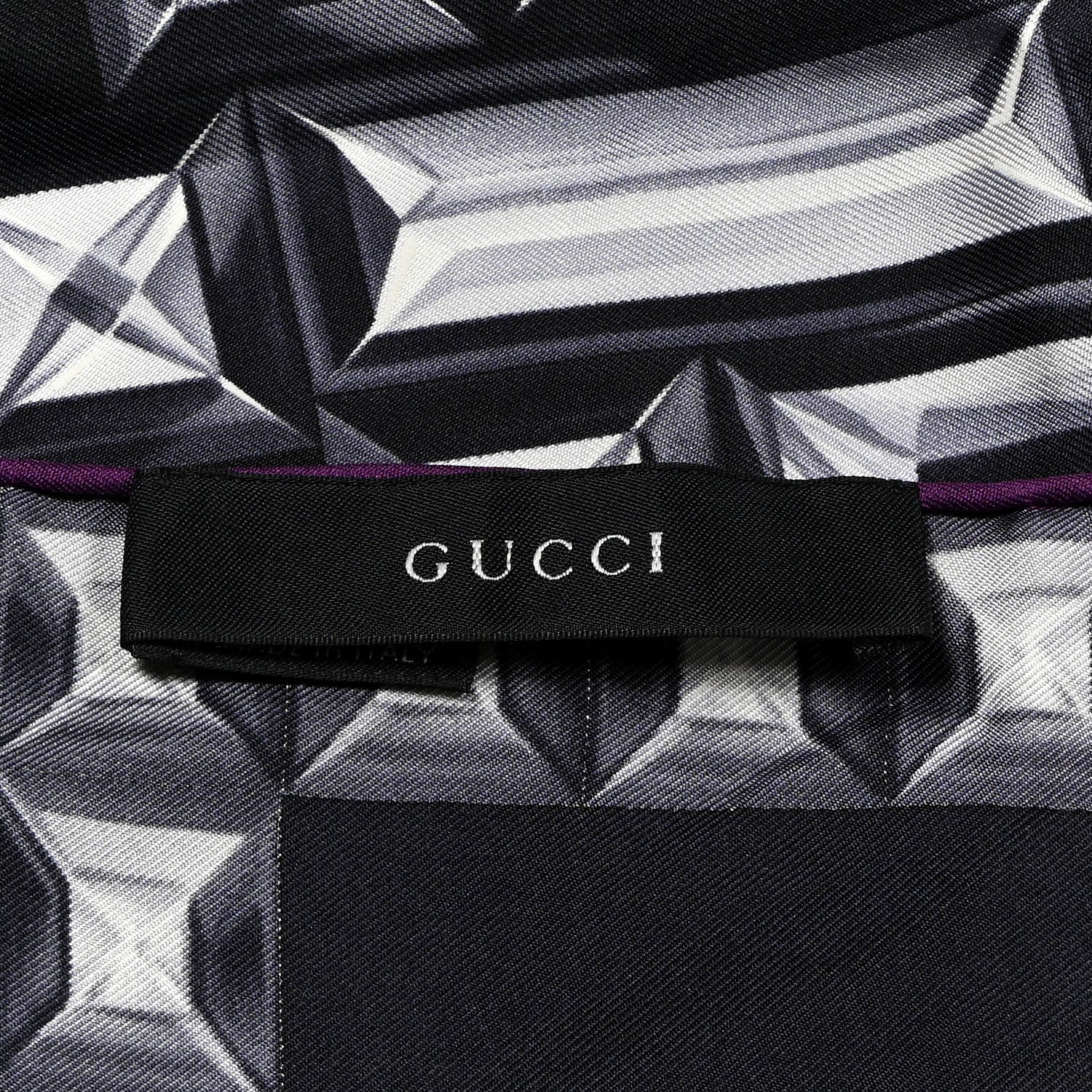 Gucci Silk GG Jewel Square Scarf Black Multicolor
