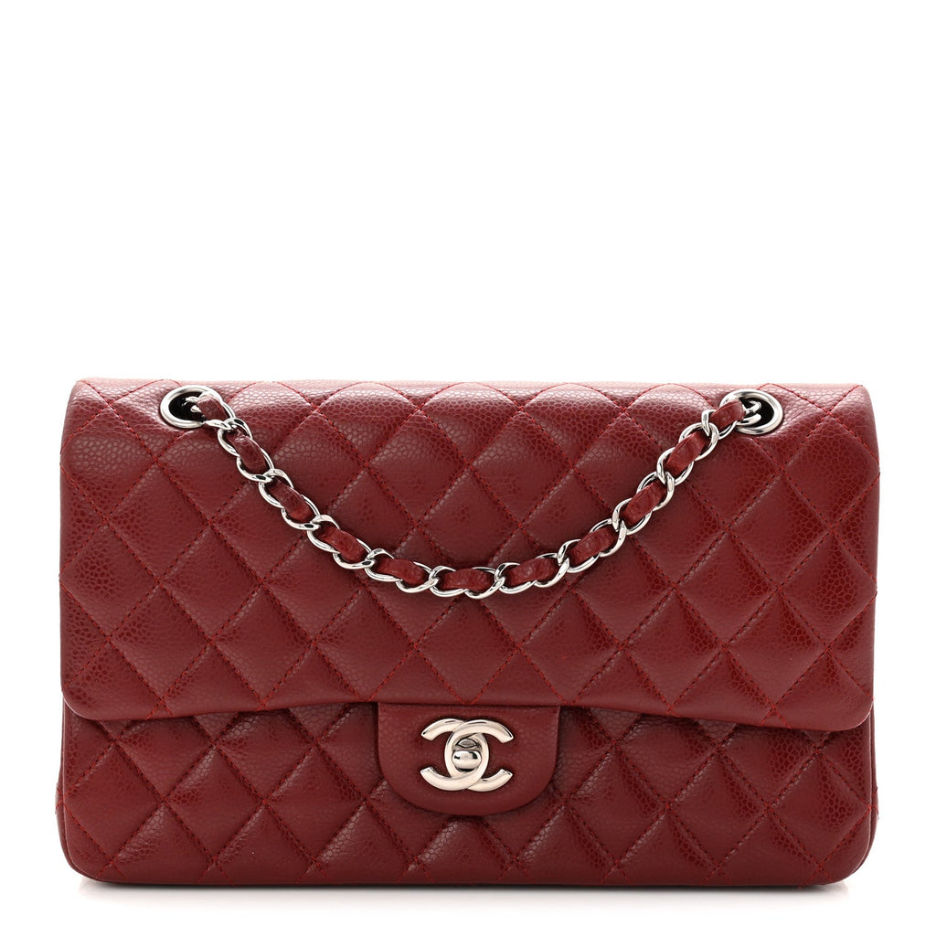Chanel Caviar Quilted Medium Double Flap Burgundy