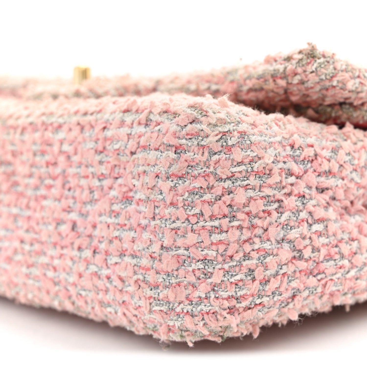 Chanel Tweed Medium Double Flap Pink