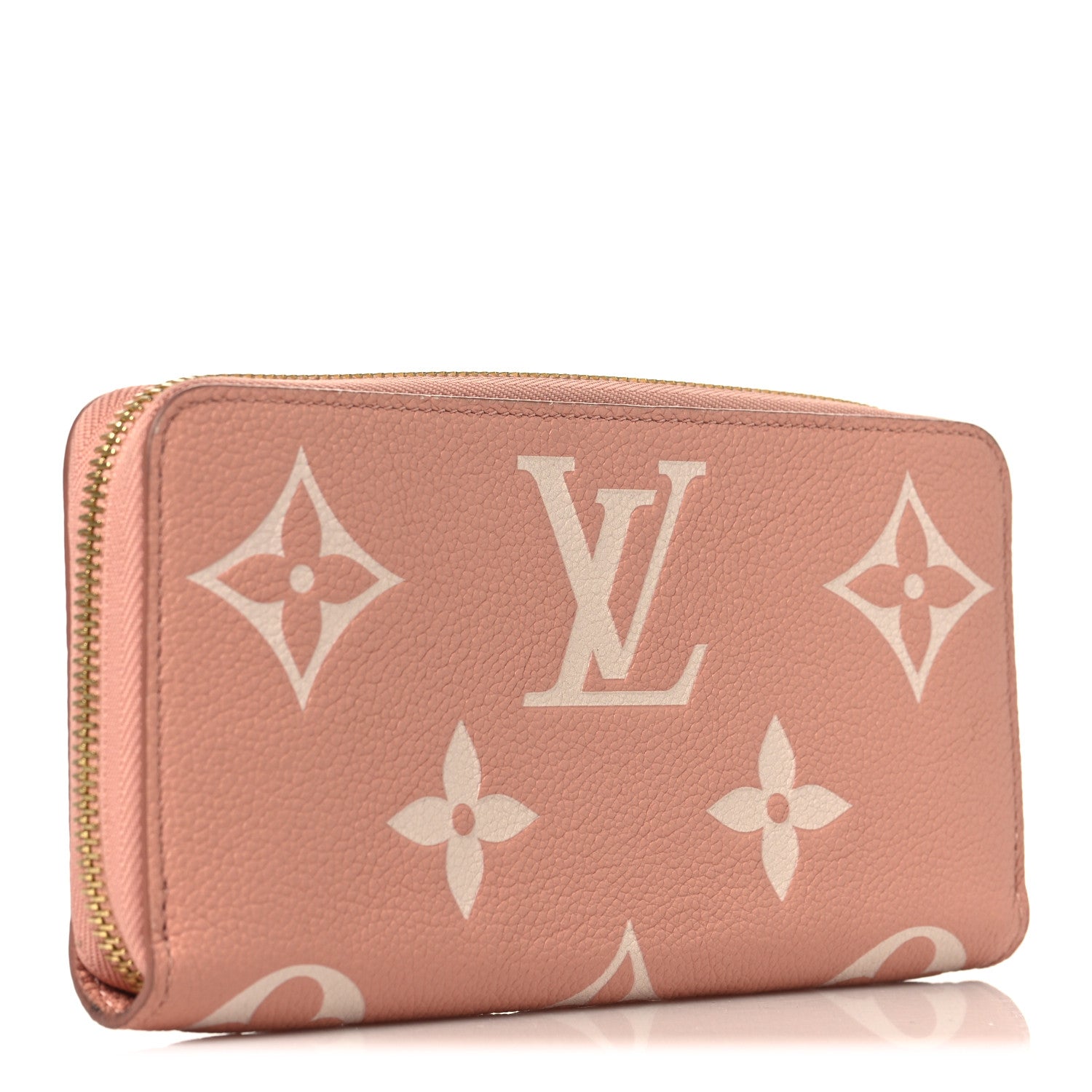Louis Vuitton Empreinte Monogram Giant Zippy Wallet Rose Trianon Creme