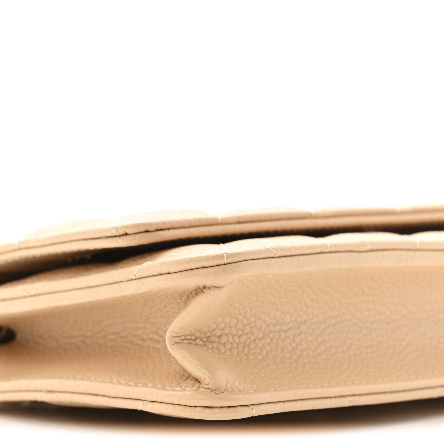 Chanel Caviar Quilted Wallet on Chain WOC Beige