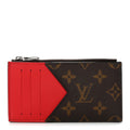 Louis Vuitton Monogram Calfskin Coin Card Holder Red