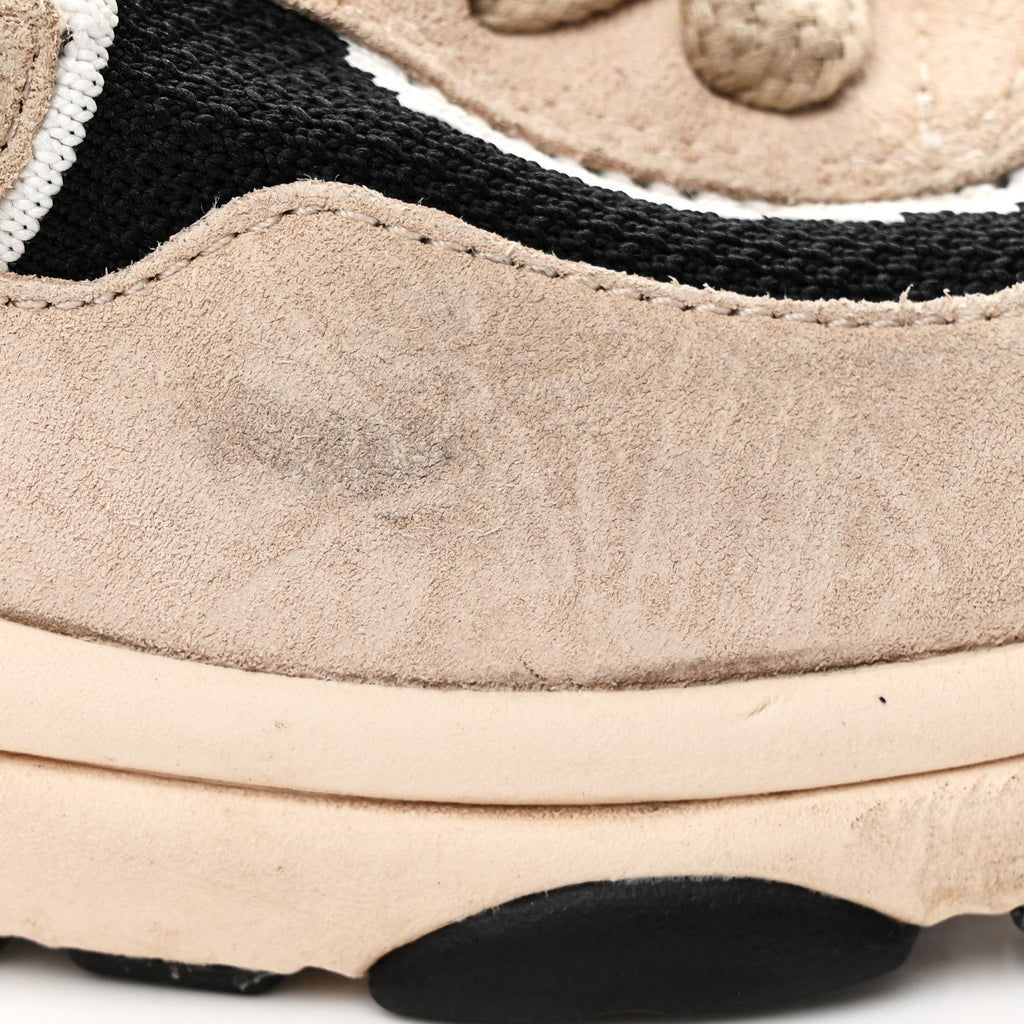 Mesh Suede Fabric Womens CC Sneakers 38.5 Light Pink White Black