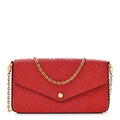 Louis Vuitton Empreinte Pochette Felicie Chain Wallet Scarlet