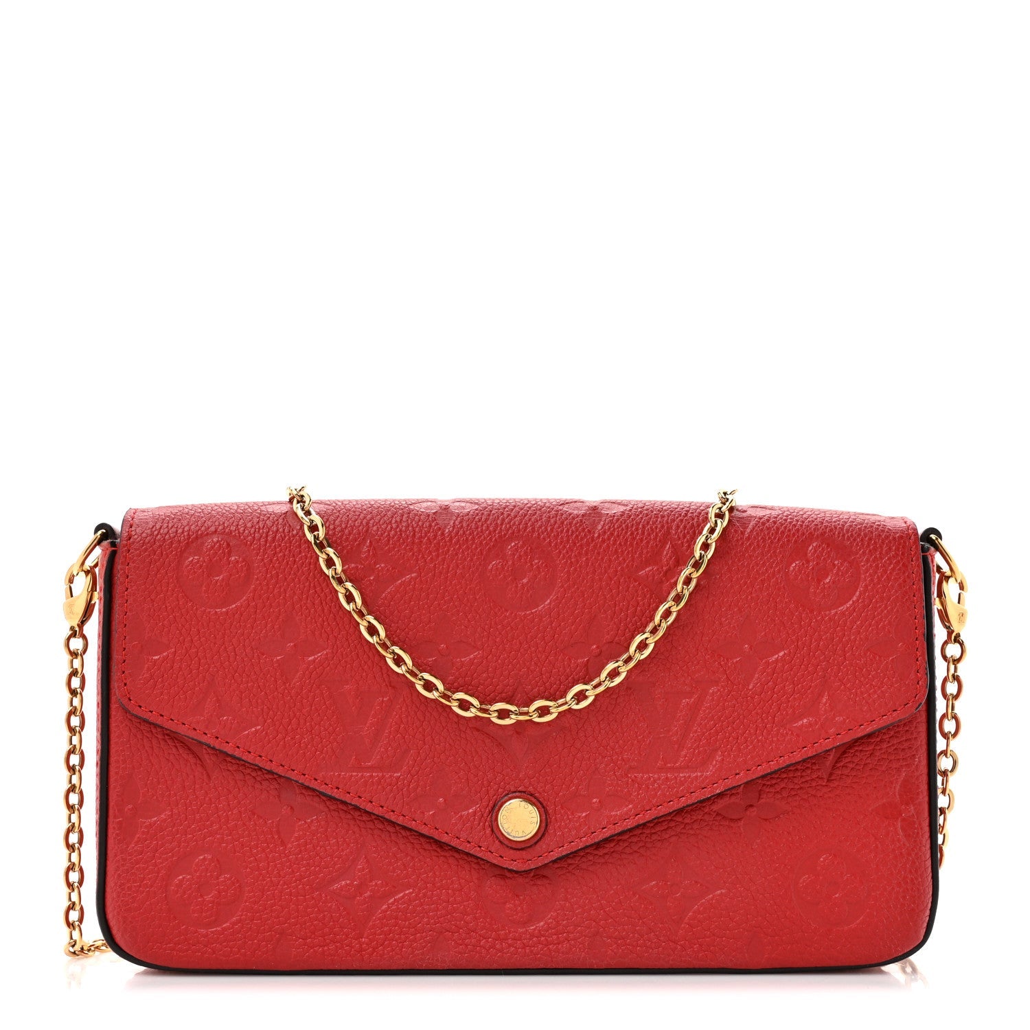 Louis Vuitton Empreinte Pochette Felicie Chain Wallet Scarlet