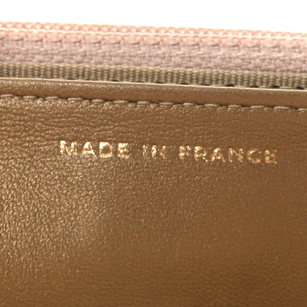 Chanel Lambskin Quilted CC Pearl Crush Wallet on Chain WOC Light Pink