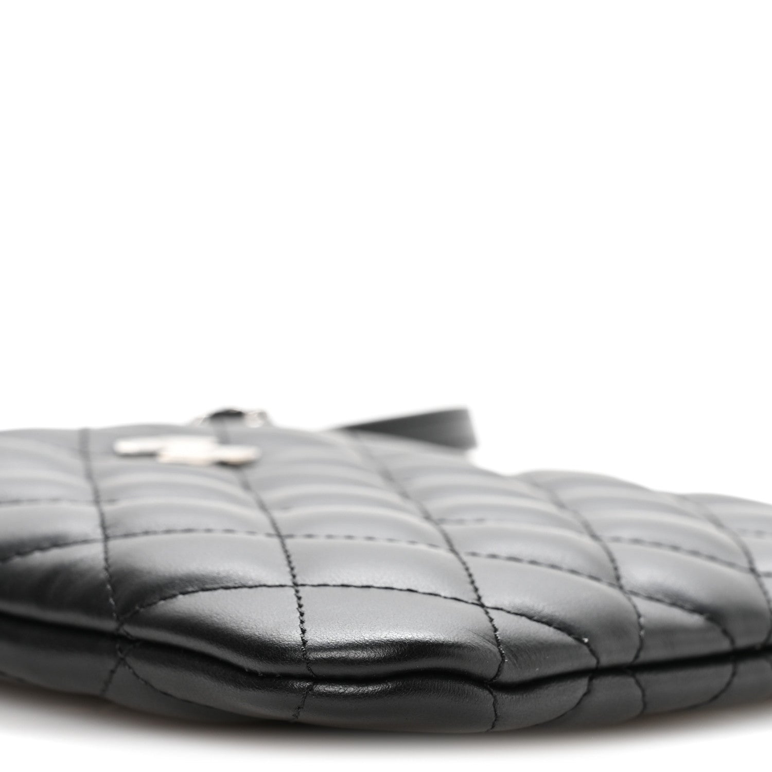 Chanel Lambskin Quilted Uniform Crossbody Bag Black