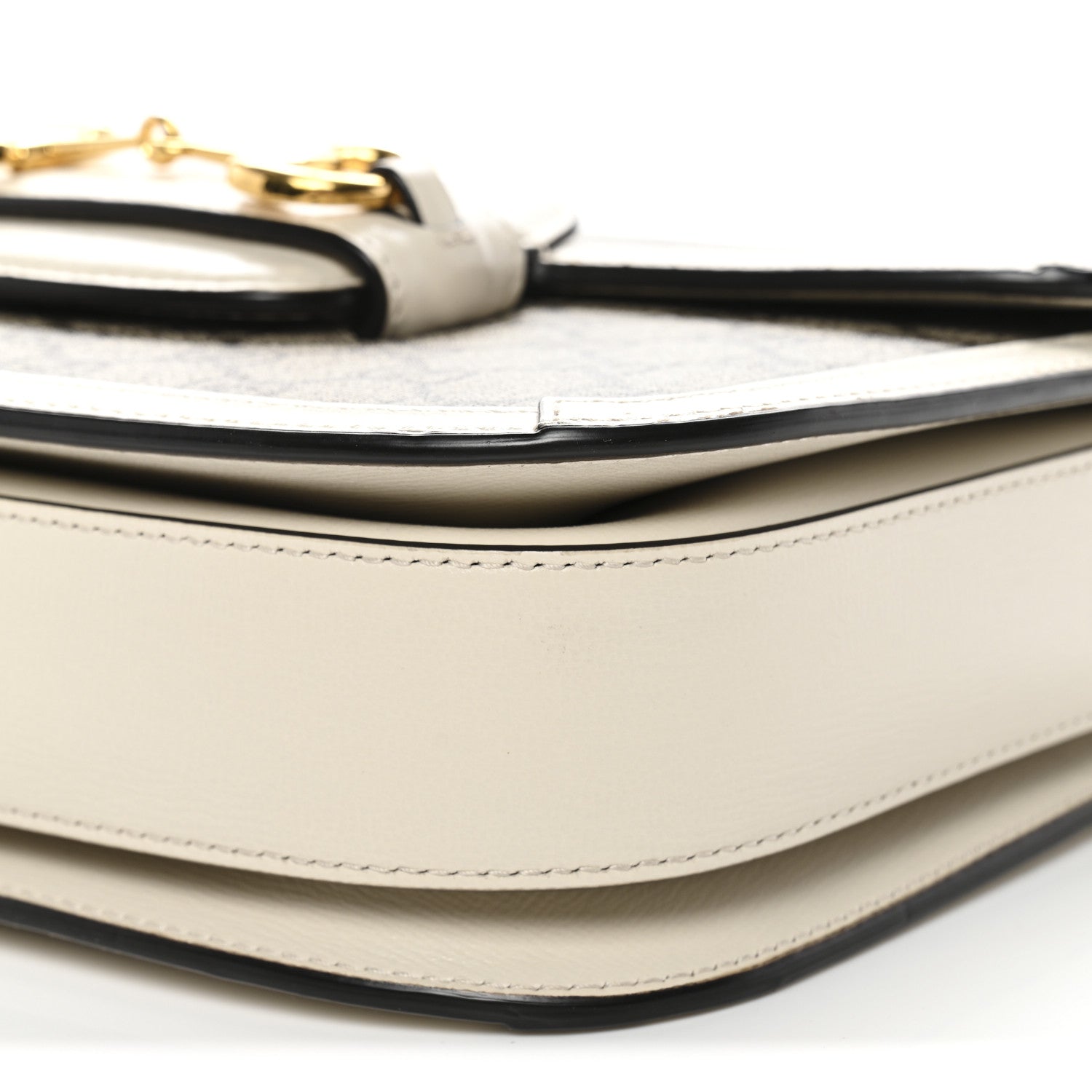 Gucci GG Supreme Monogram Horsebit 1955 Shoulder Bag Beige Mystic White