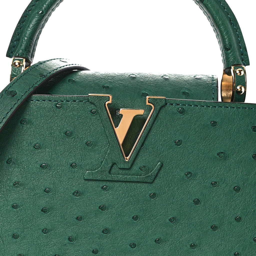 Louis Vuitton Ostrich Capucines Mini Mint