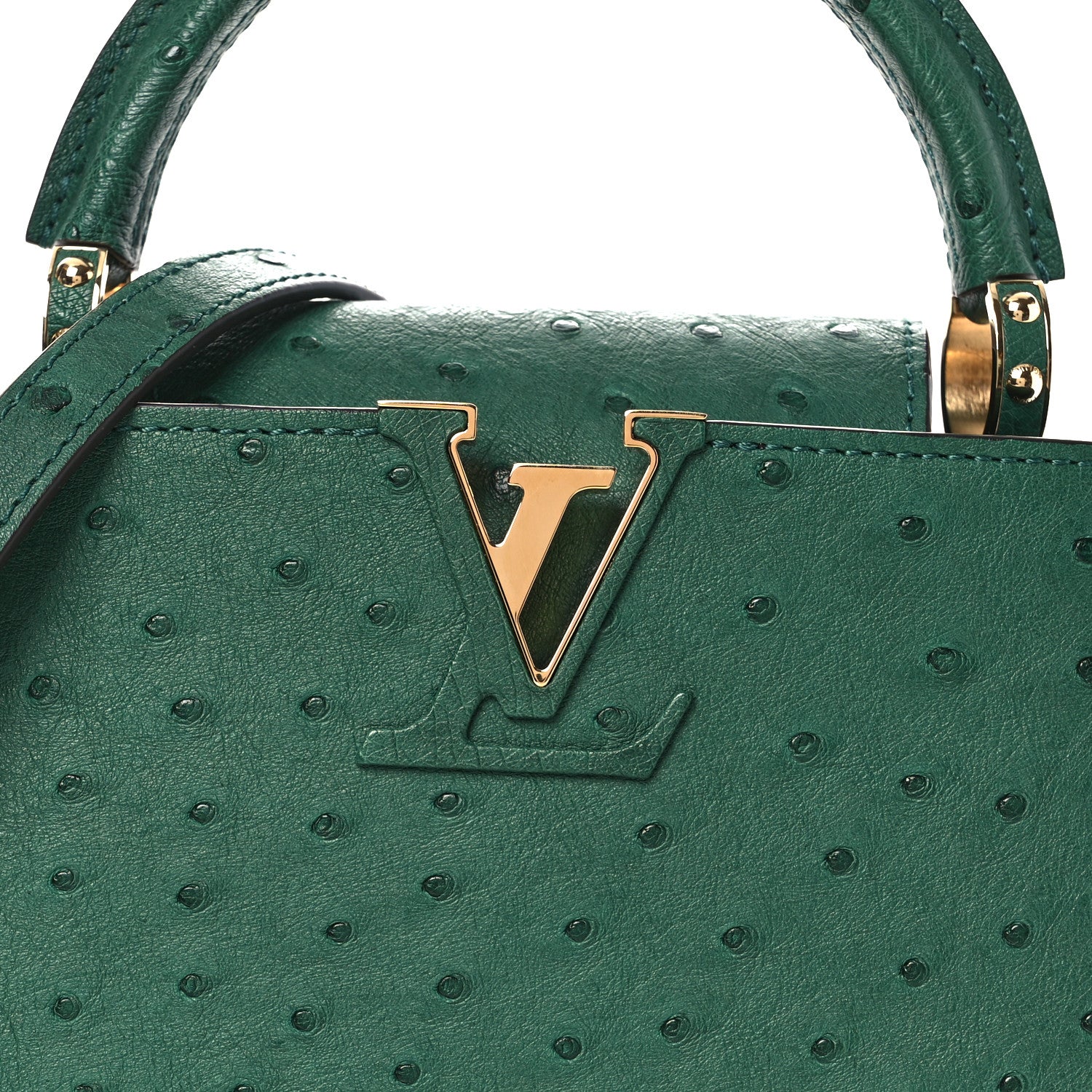 Louis Vuitton Ostrich Capucines Mini Mint