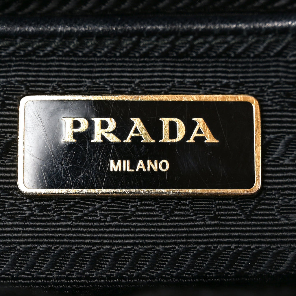 Prada Tessuto Nylon Saffiano Shopping Tote Black