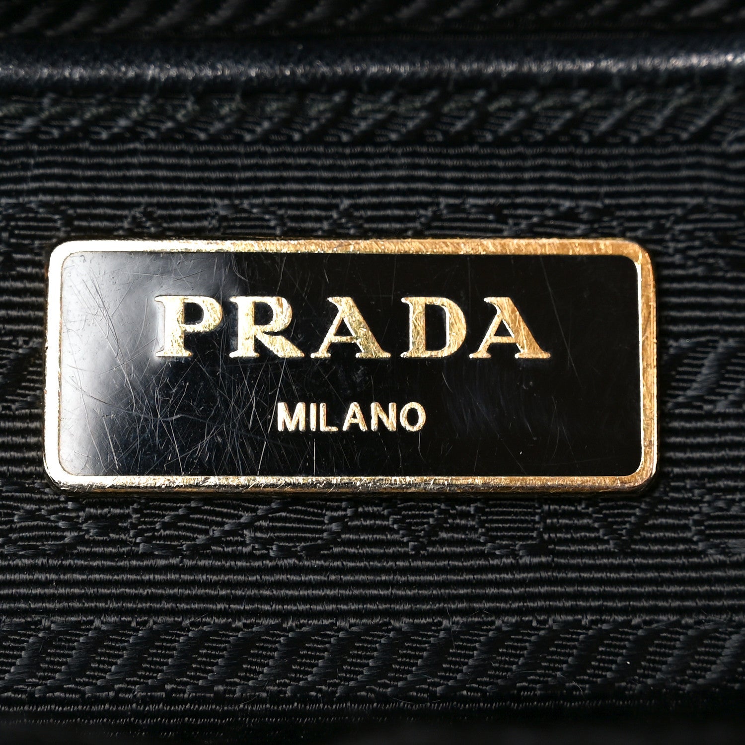 Prada Tessuto Nylon Saffiano Shopping Tote Black
