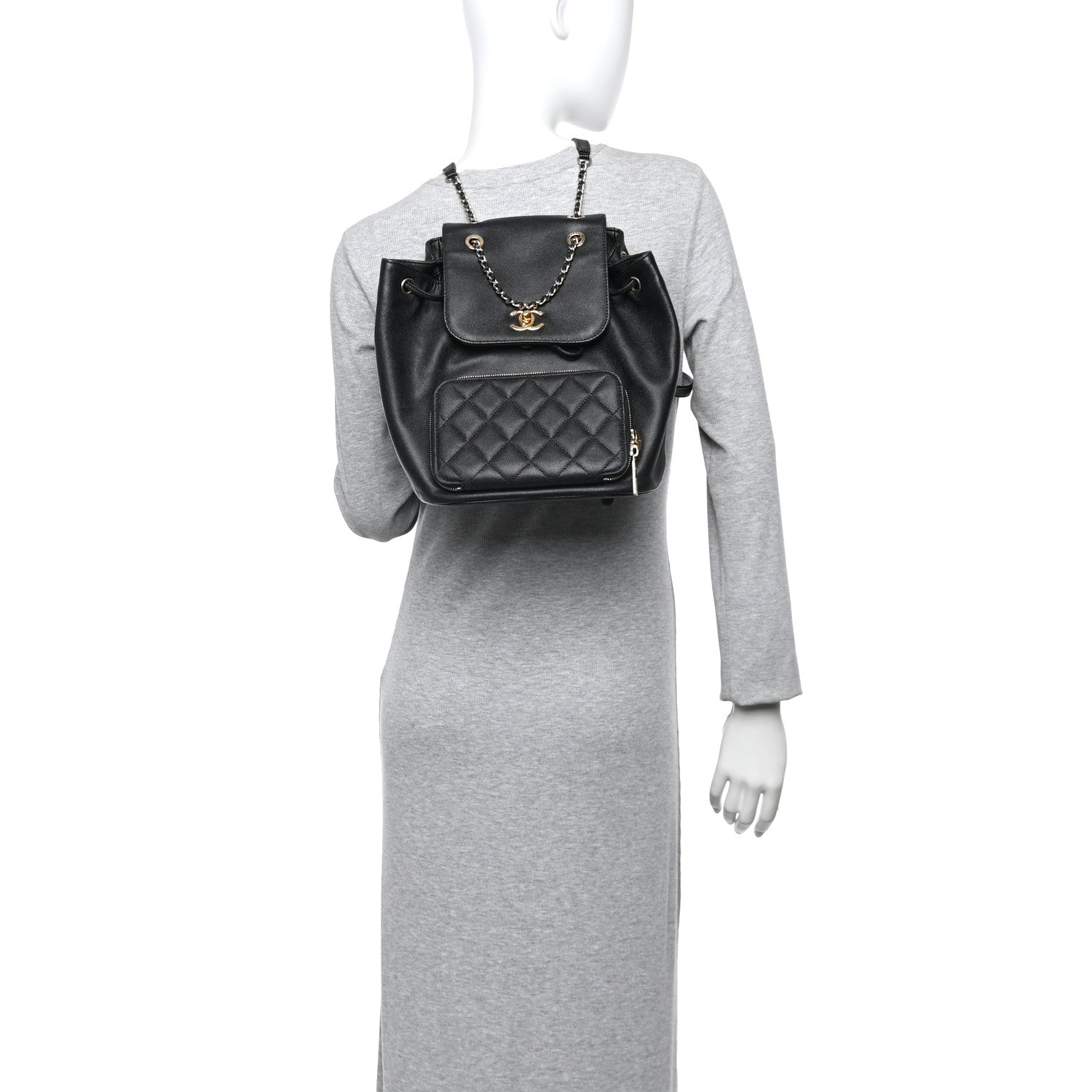 Chanel Caviar Quilted Business Affinity Backpack Black