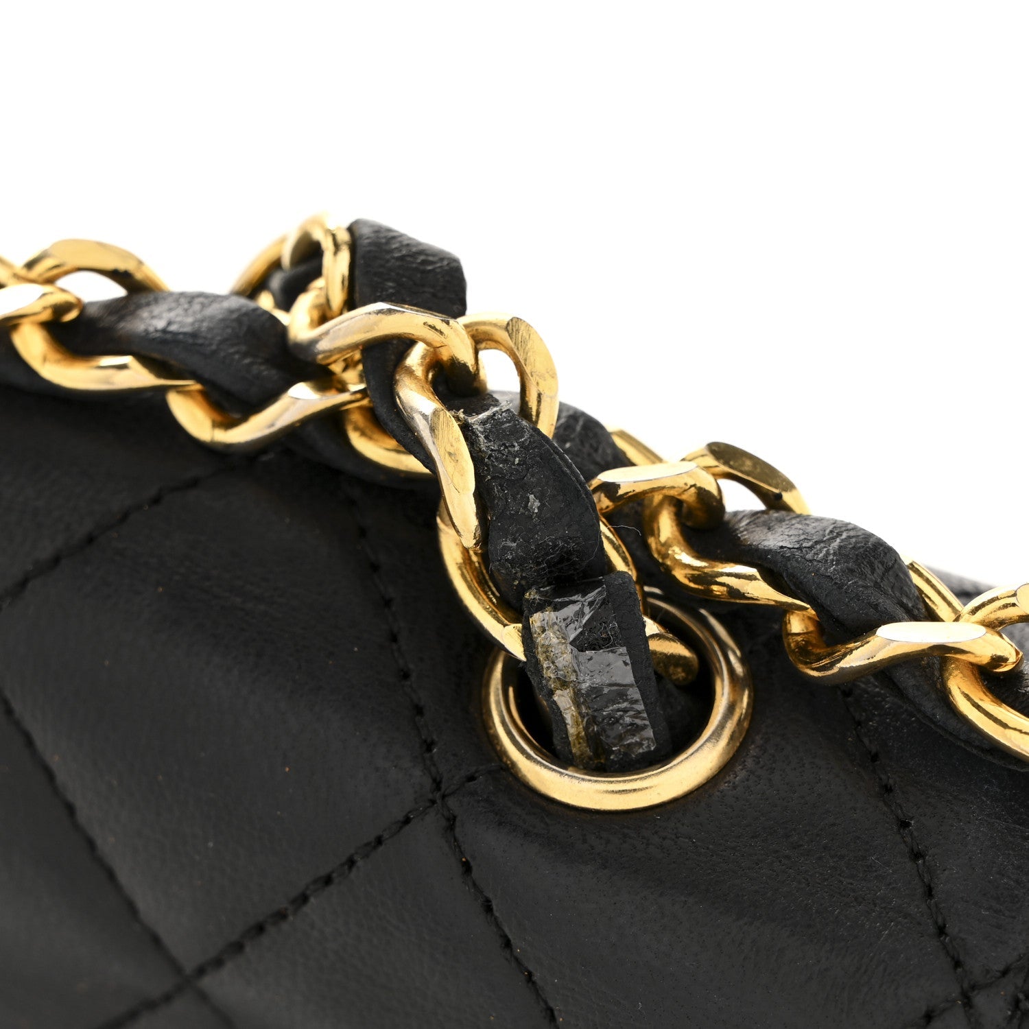 Chanel Lambskin Quilted Half Moon Flap Black