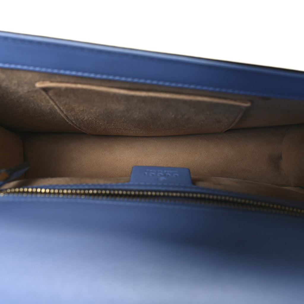 Gucci Calfskin Small Sylvie Shoulder Bag Clear Sky Blue