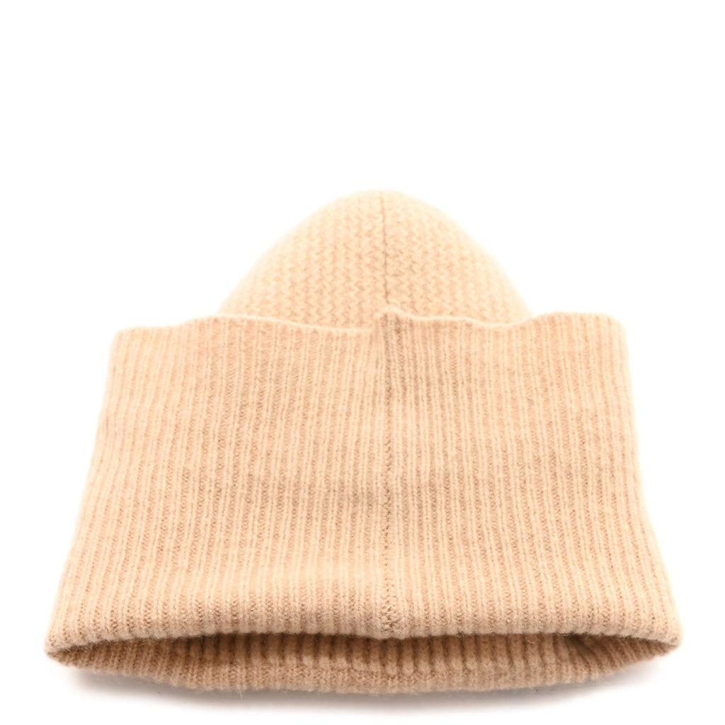 Cashmere Logo Beanie Hat Beige Black